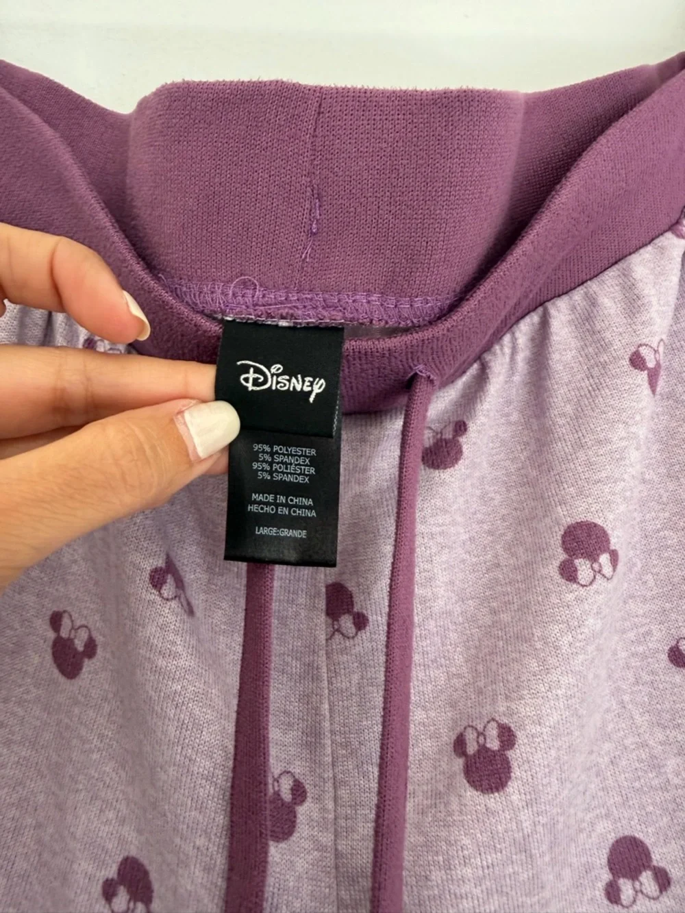 Disney Minnie Mouse 2-Piece Lounge Set Pajama Set Size L - Picture 4 of 10